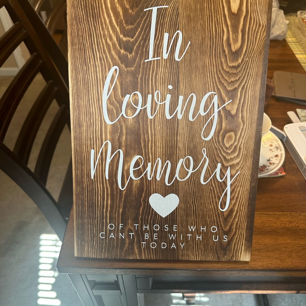 In loving memory wedding sign